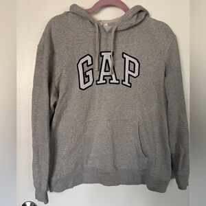 GAP Light Gray Hooded Sweatshirt with Logo Tag
